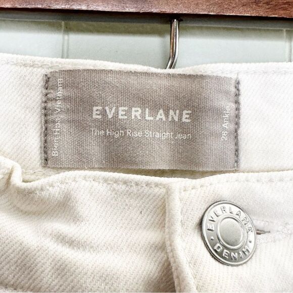 Everlane High Rise Straight Jean White Size 28 - Picture 9 of 12